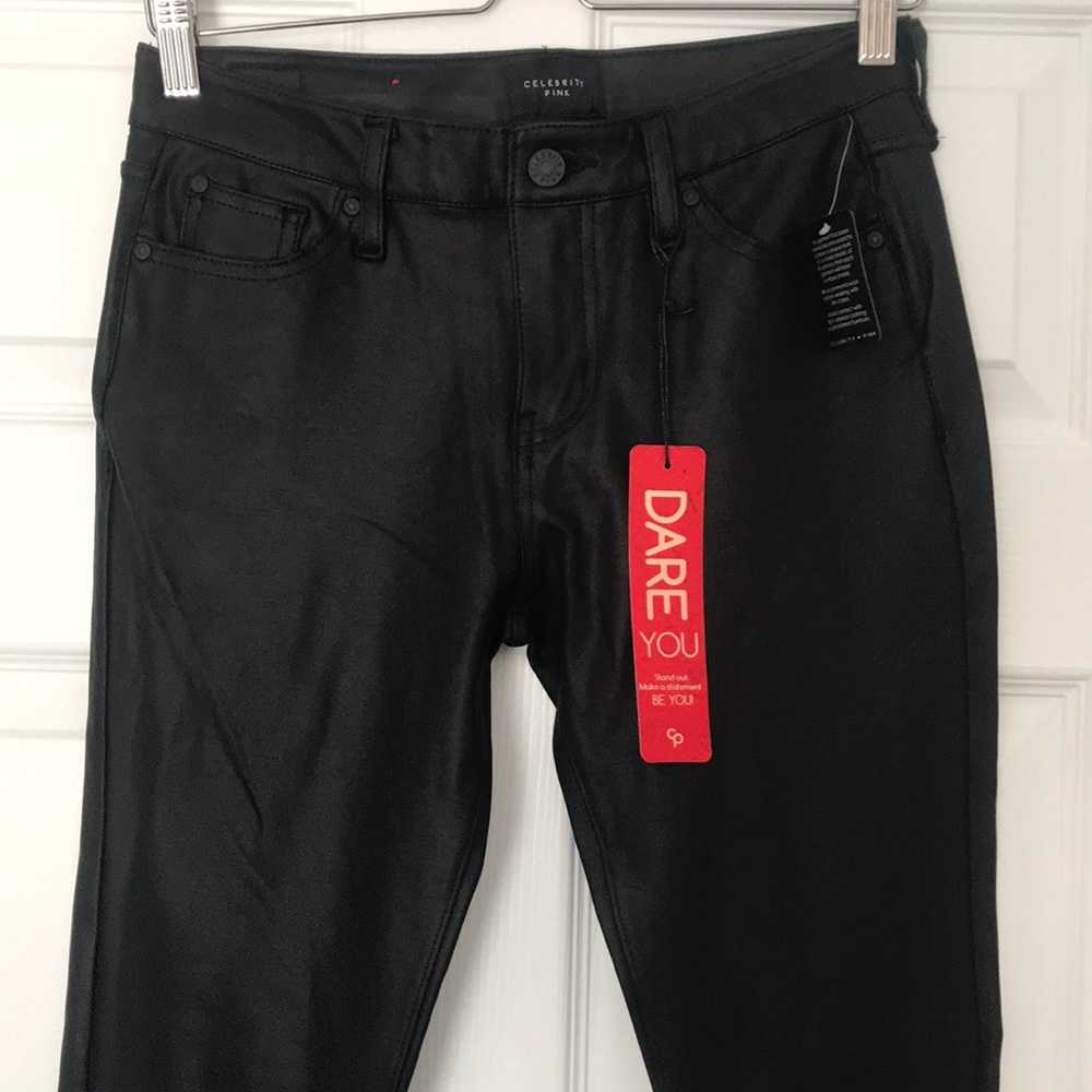 NEVER WORN celebrity pink faux leather pants